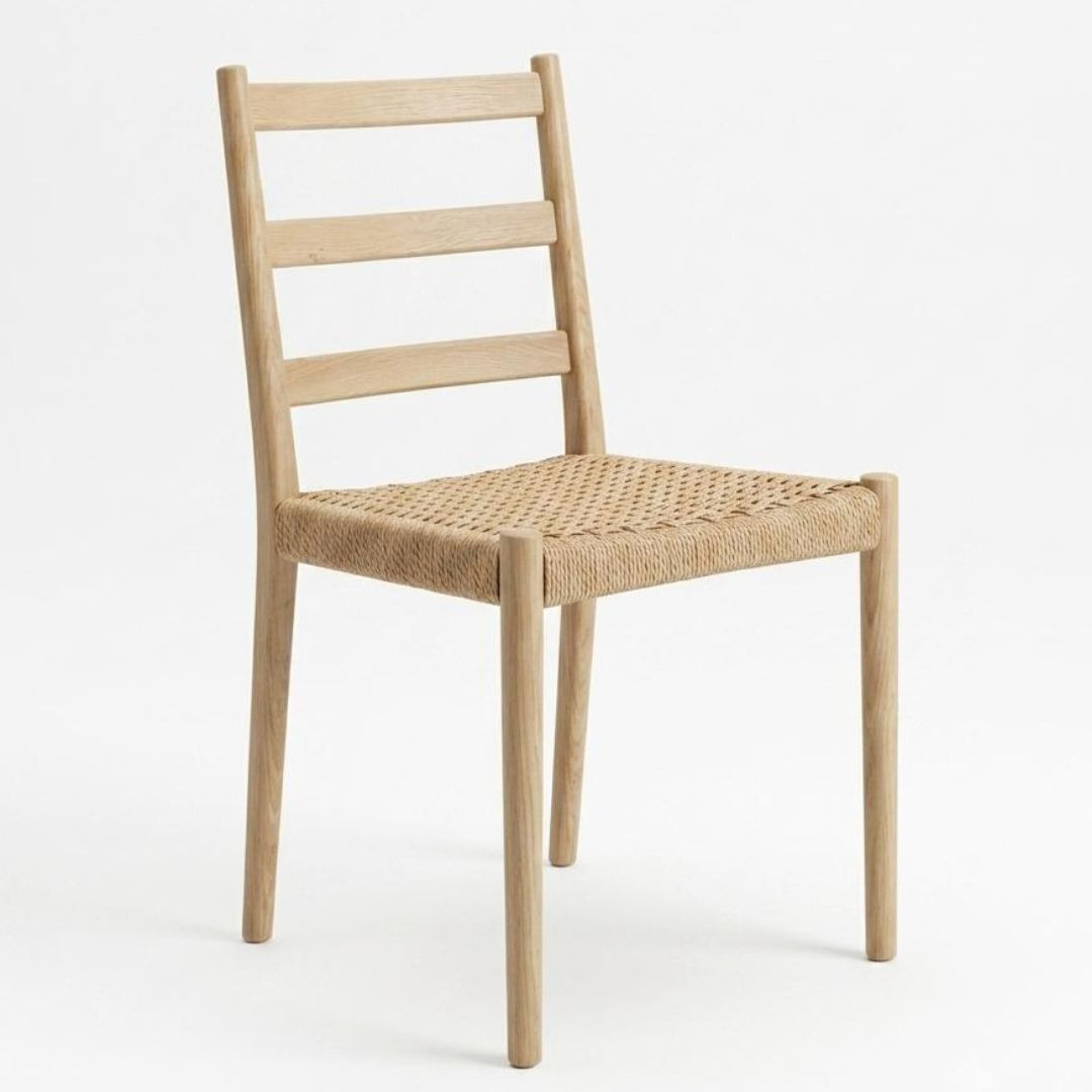 Chaise FARM Teck Brut & cordes