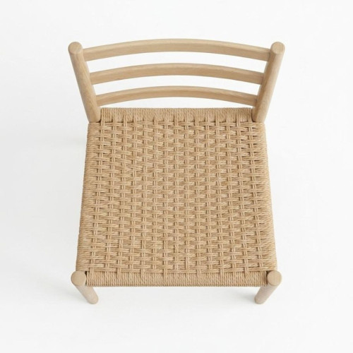 Chaise FARM Teck Brut & cordes