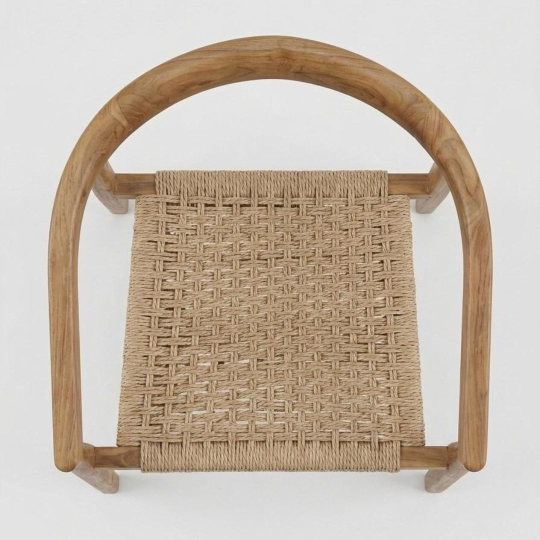 Fauteuil arrondi Teck Brut... 2