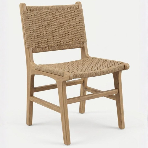 Chaise Teck et cordes naturelles...