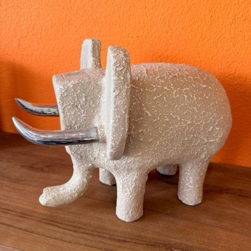 Statuette éléphant design - métal