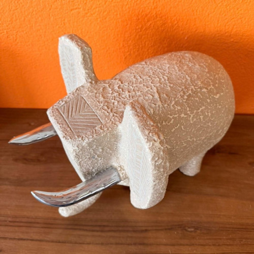 Statuette éléphant design - métal